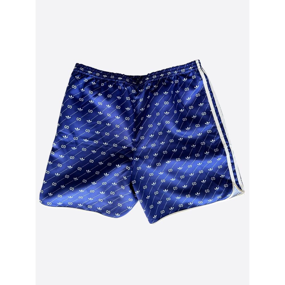 Gucci Adidas Blue & White Monogram Track Shorts